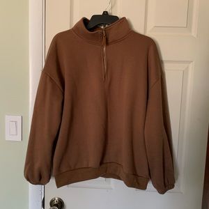 Brand New Shein Oversized Half Zip Sweatshirt Jacket